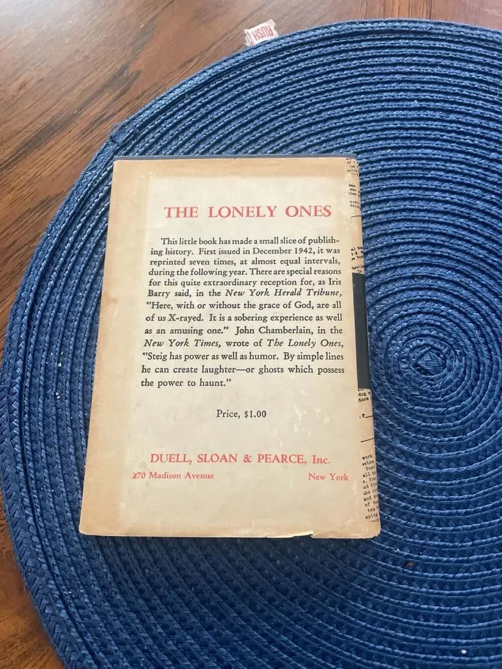 Dear Sir by Juliet Lowell 1944 Vintage 20th Printing Hardcover Book